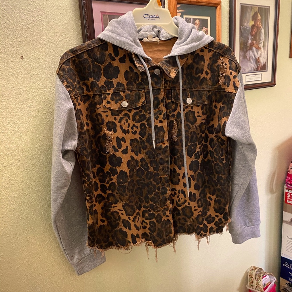 ODDY cheetah print jacket